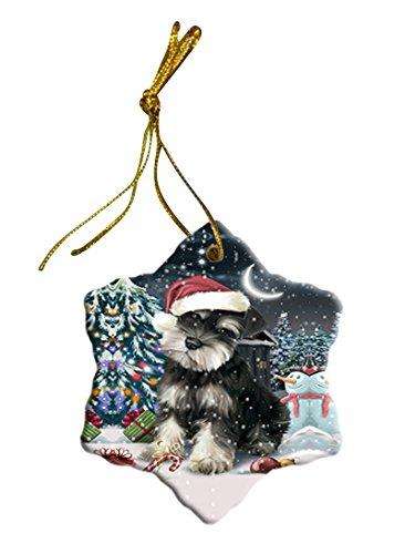 Have a Holly Jolly Schnauzer Dog Christmas Star Ornament POR2484