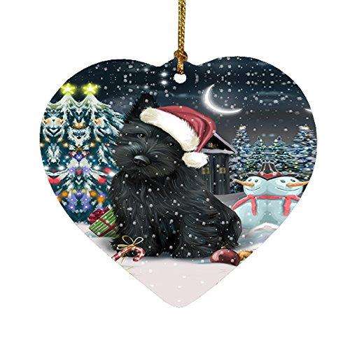 Have a Holly Jolly Scottish Terrier Dog Christmas Heart Ornament POR1932