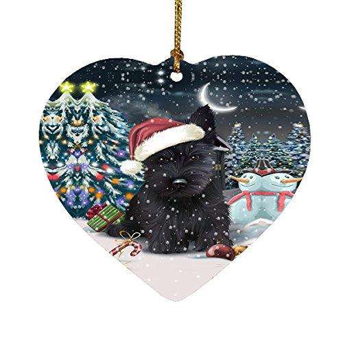 Have a Holly Jolly Scottish Terrier Dog Christmas Heart Ornament POR1935