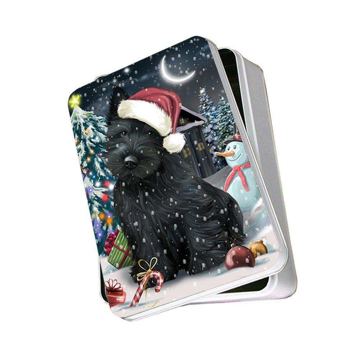 Have a Holly Jolly Scottish Terrier Dog Christmas Photo Storage Tin PTIN0225