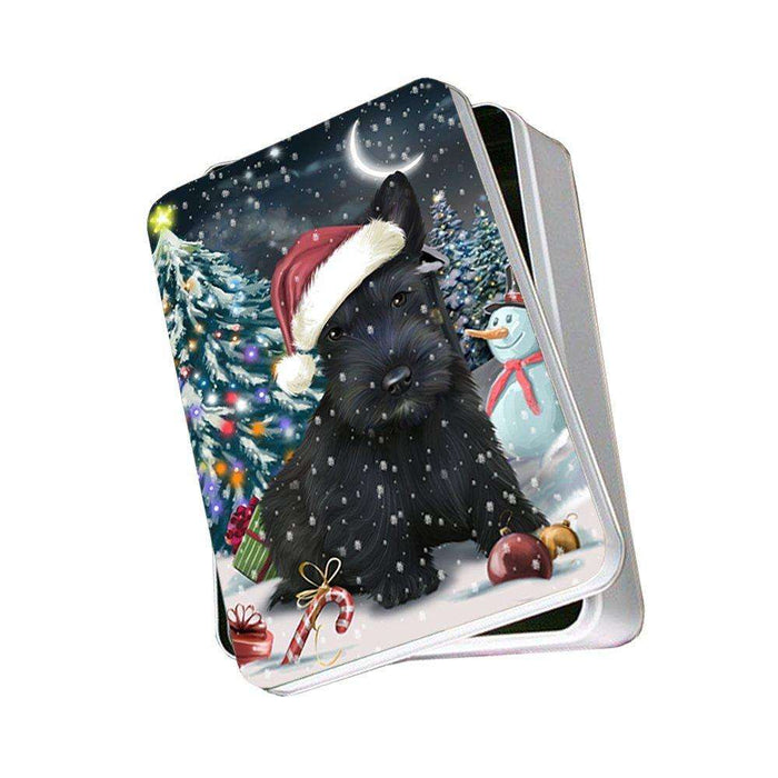 Have a Holly Jolly Scottish Terrier Dog Christmas Photo Storage Tin PTIN0227