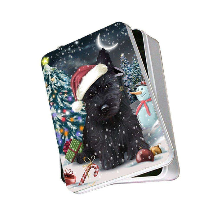 Have a Holly Jolly Scottish Terrier Dog Christmas Photo Storage Tin PTIN0228