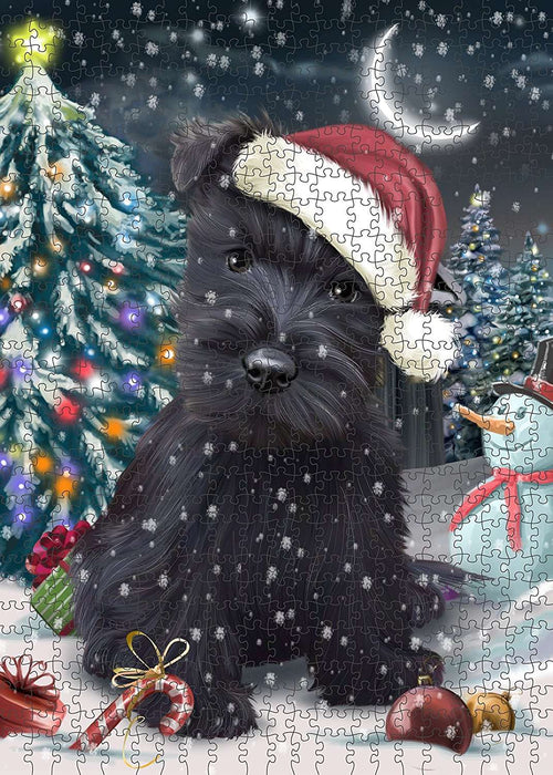 Have a Holly Jolly Scottish Terrier Dog Christmas Puzzle with Photo Tin PUZL177