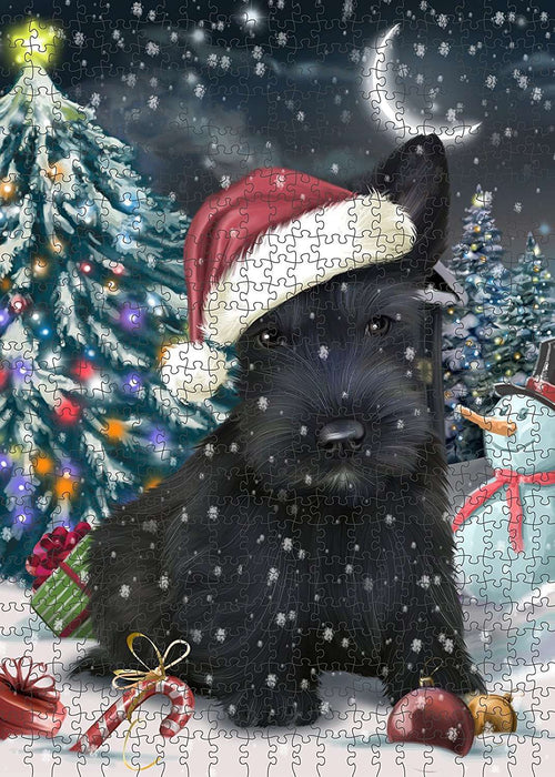 Have a Holly Jolly Scottish Terrier Dog Christmas Puzzle with Photo Tin PUZL180