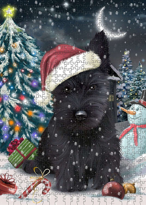 Have a Holly Jolly Scottish Terrier Dog Christmas Puzzle with Photo Tin PUZL183