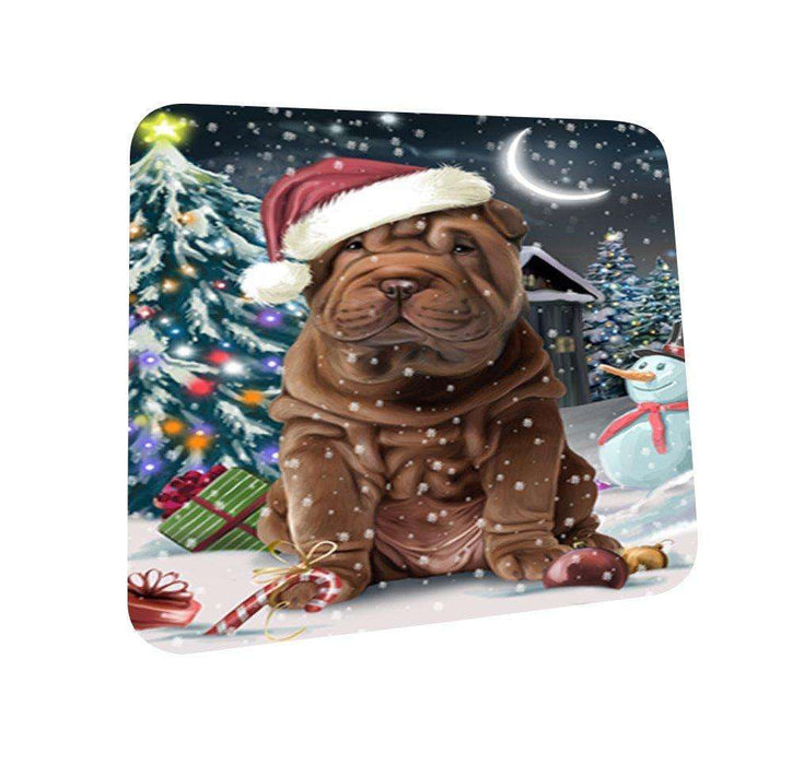 Have a Holly Jolly Shar Pei Dog Christmas Coasters CST047 (Set of 4)