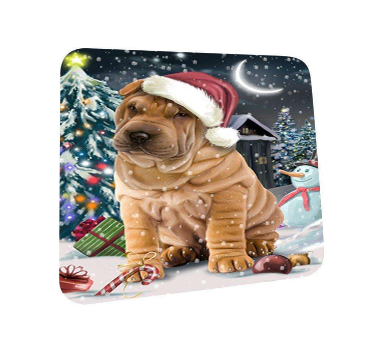 Have a Holly Jolly Shar Pei Dog Christmas Coasters CST048 (Set of 4)