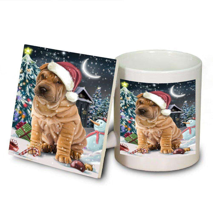 Have a Holly Jolly Shar Pei Dog Christmas Mug and Coaster Set MUC0142