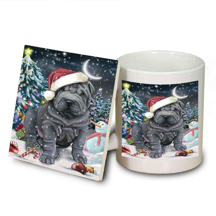 Have a Holly Jolly Shar Pei Dog Christmas Mug and Coaster Set MUC0143