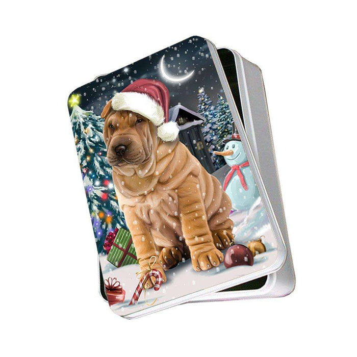 Have a Holly Jolly Shar Pei Dog Christmas Photo Storage Tin PTIN0142