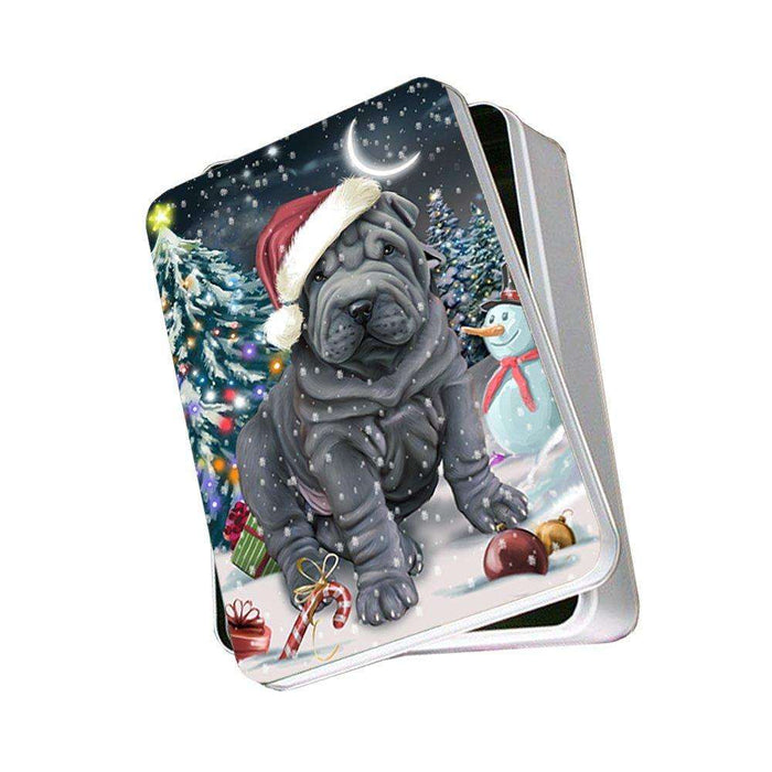 Have a Holly Jolly Shar Pei Dog Christmas Photo Storage Tin PTIN0143