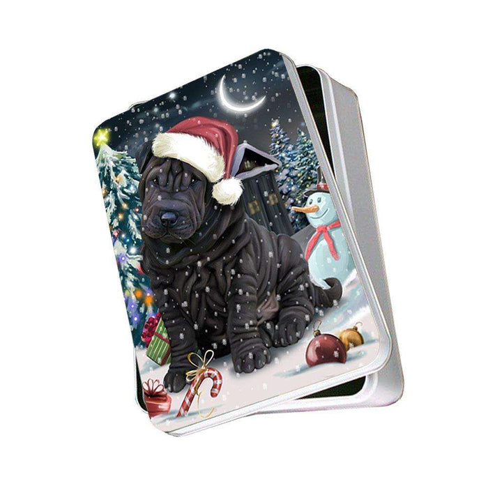 Have a Holly Jolly Shar Pei Dog Christmas Photo Storage Tin PTIN0144