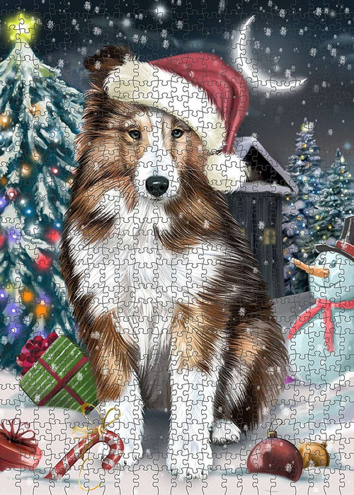 Have a Holly Jolly Shetland Sheepdog Christmas Puzzle with Photo Tin PUZL297
