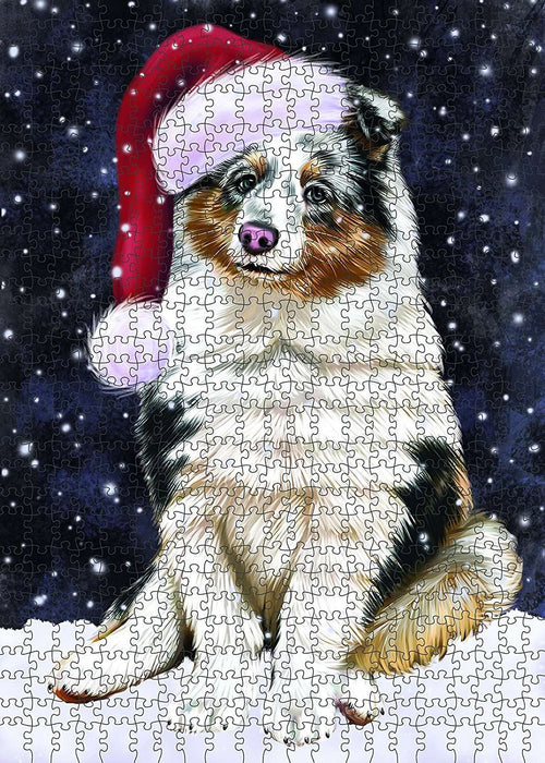 Have a Holly Jolly Shetland Sheepdog Christmas Puzzle with Photo Tin PUZL729