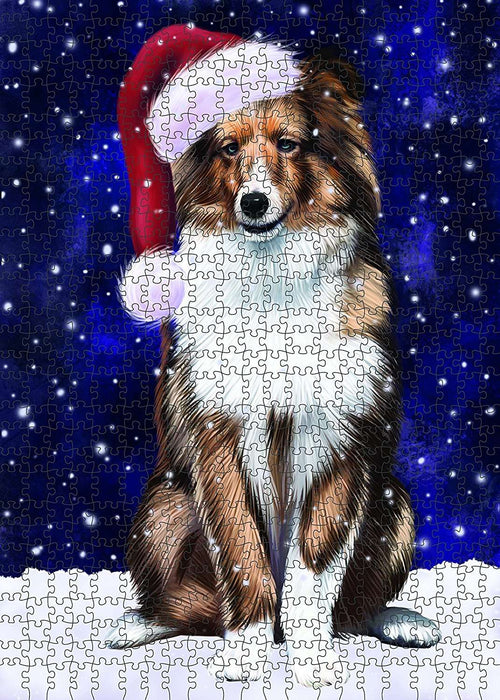 Have a Holly Jolly Shetland Sheepdog Christmas Puzzle with Photo Tin PUZL732
