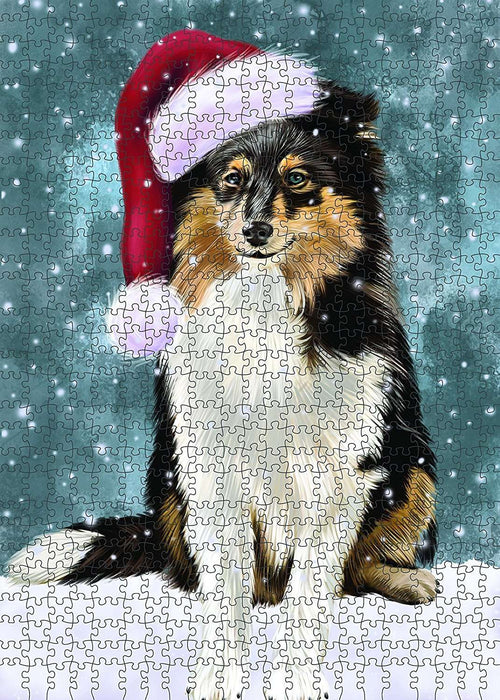 Have a Holly Jolly Shetland Sheepdog Christmas Puzzle with Photo Tin PUZL735