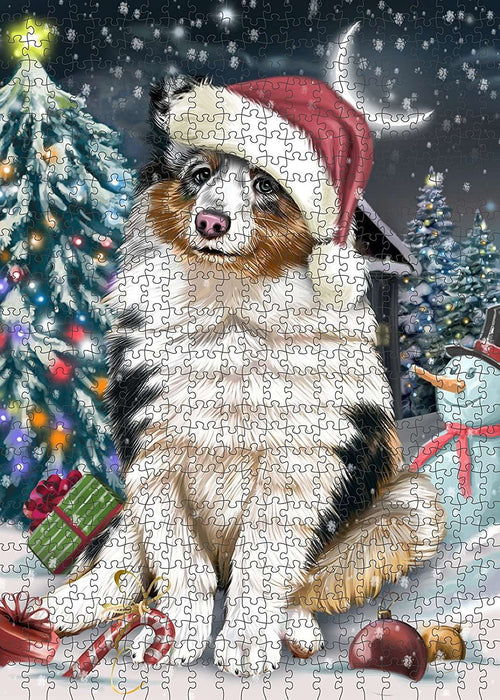Have a Holly Jolly Shetland Sheepdog Dog Christmas Puzzle with Photo Tin PUZL1980