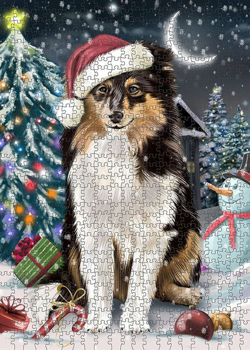 Have a Holly Jolly Shetland Sheepdog Dog Christmas Puzzle with Photo Tin PUZL1989