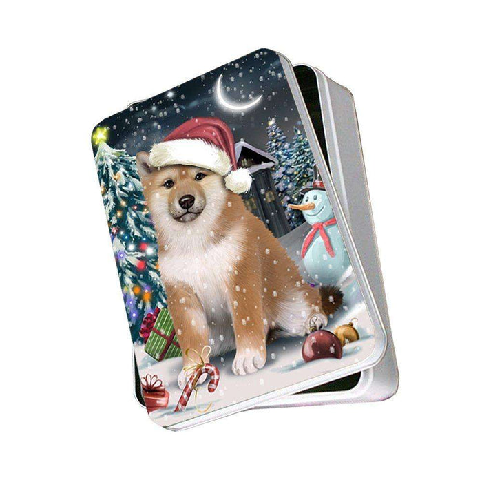 Have a Holly Jolly Shiba Inu Dog Christmas Photo Storage Tin PTIN0270