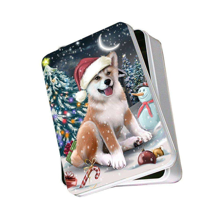 Have a Holly Jolly Shiba Inu Dog Christmas Photo Storage Tin PTIN0272