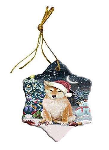 Have a Holly Jolly Shiba Inu Dog Christmas Star Ornament POR2569