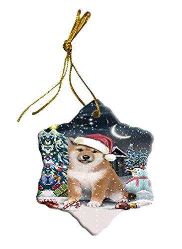 Have a Holly Jolly Shiba Inu Dog Christmas Star Ornament POR2570