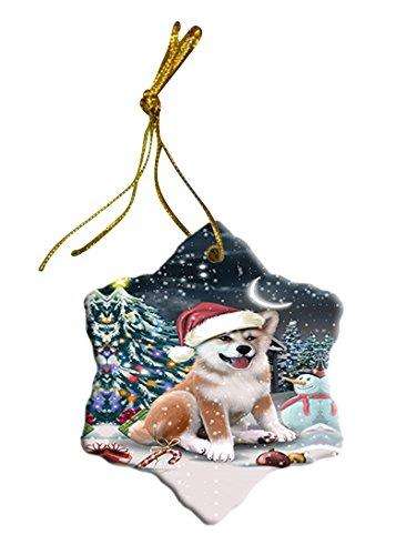 Have a Holly Jolly Shiba Inu Dog Christmas Star Ornament POR2572