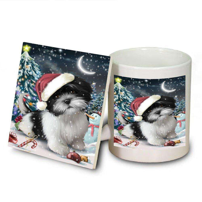 Have a Holly Jolly Shih Tzu Dog Christmas Mug and Coaster Set MUC0273