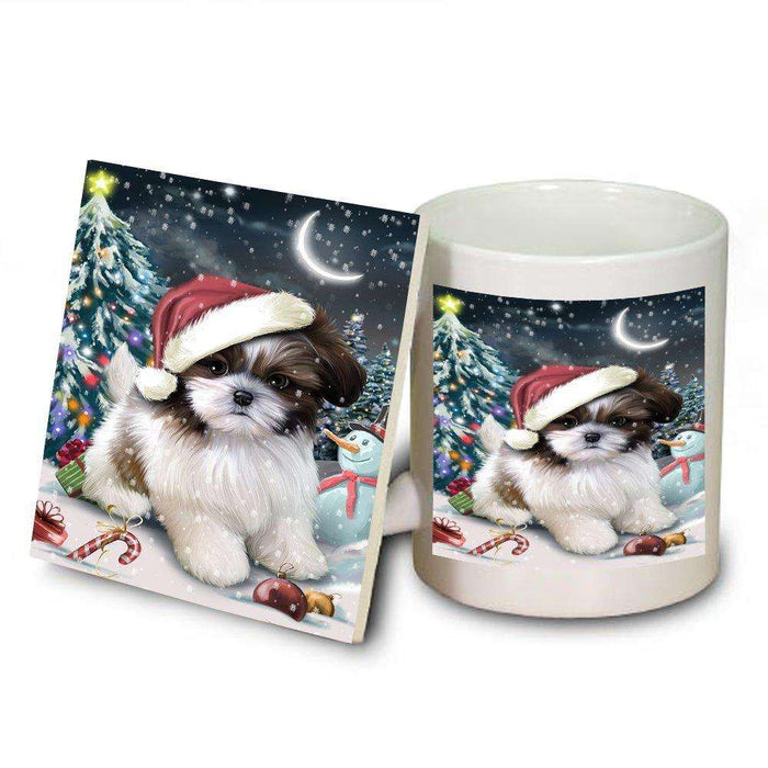 Have a Holly Jolly Shih Tzu Dog Christmas Mug and Coaster Set MUC0274