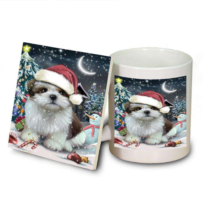 Have a Holly Jolly Shih Tzu Dog Christmas Mug and Coaster Set MUC0275