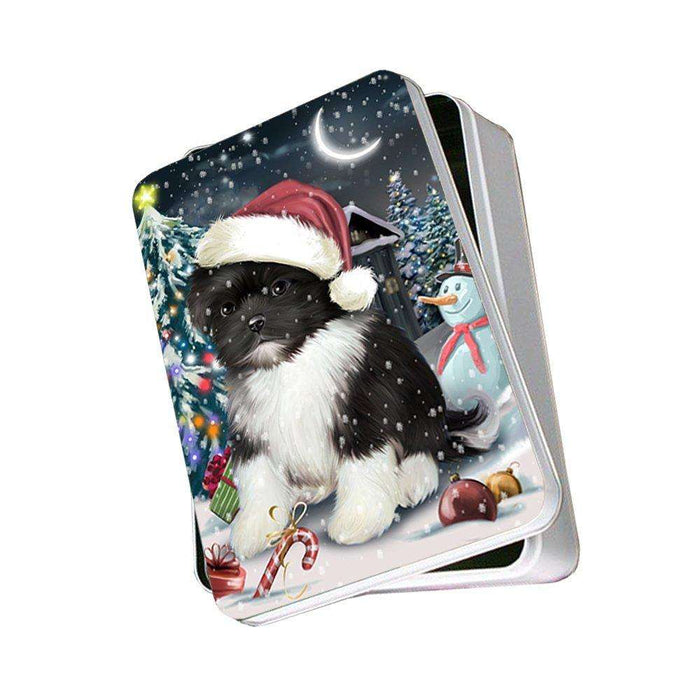Have a Holly Jolly Shih Tzu Dog Christmas Photo Storage Tin PTIN0276