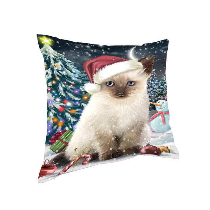 Have a Holly Jolly Siamese Cat Christmas Pillow PIL63056