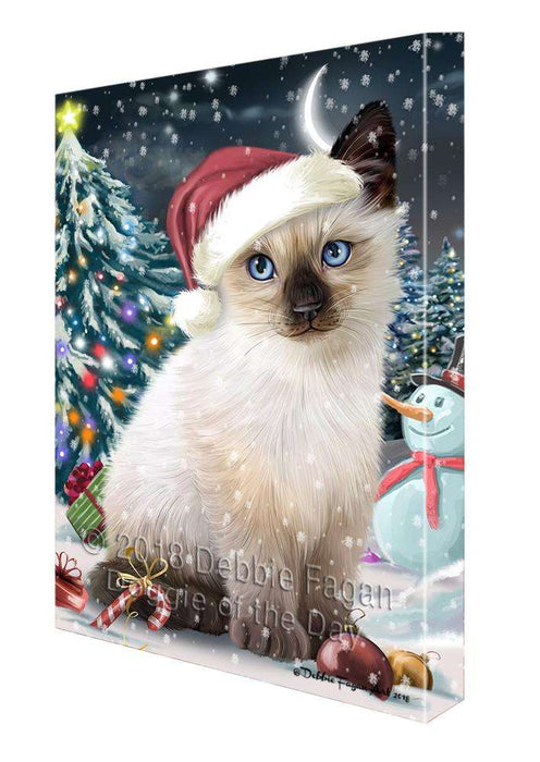 Have a Holly Jolly Siamese Cat Christmas  Canvas Print Wall Art Décor CVS82313