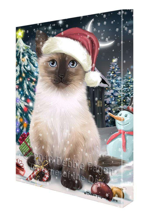 Have a Holly Jolly Siamese Cat Christmas  Canvas Print Wall Art Décor CVS82331