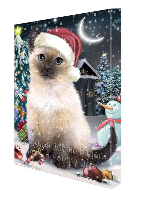 Have a Holly Jolly Siamese Cat Christmas  Canvas Print Wall Art Décor CVS82340