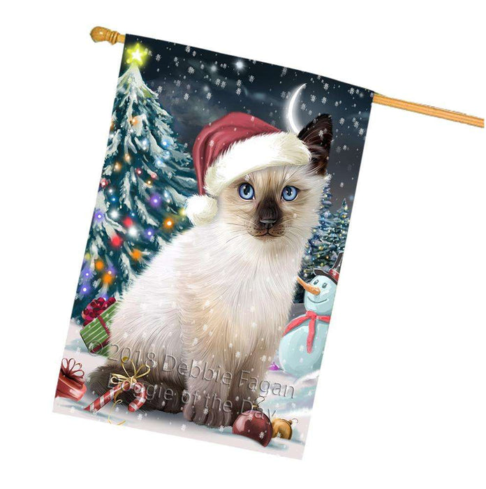 Have a Holly Jolly Siamese Cat Christmas  House Flag FLG51805