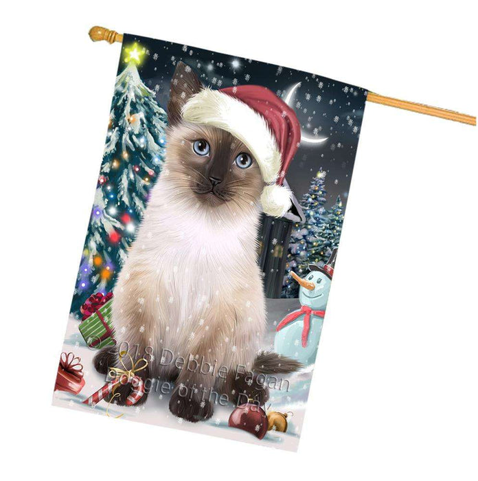 Have a Holly Jolly Siamese Cat Christmas  House Flag FLG51807