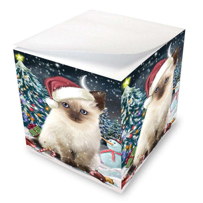 Have a Holly Jolly Siamese Cat Christmas  Note Cube NOC51673