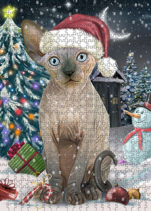 Have a Holly Jolly Sphynx Cat Christmas Puzzle with Photo Tin PUZL59115
