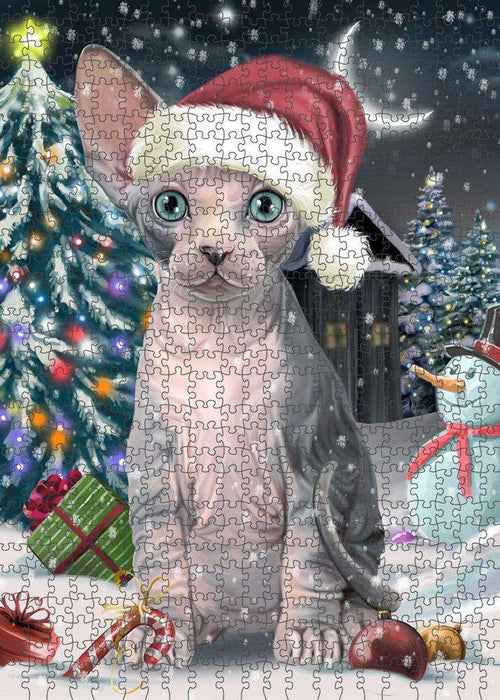 Have a Holly Jolly Sphynx Cat Christmas Puzzle with Photo Tin PUZL59118
