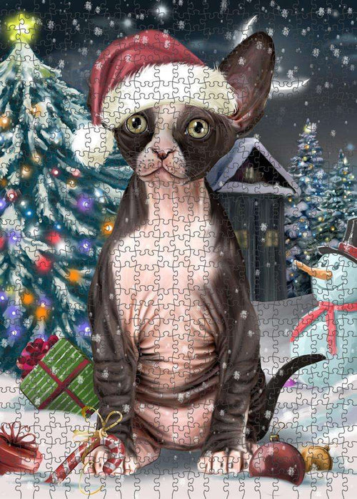 Have a Holly Jolly Sphynx Cat Christmas Puzzle with Photo Tin PUZL59121