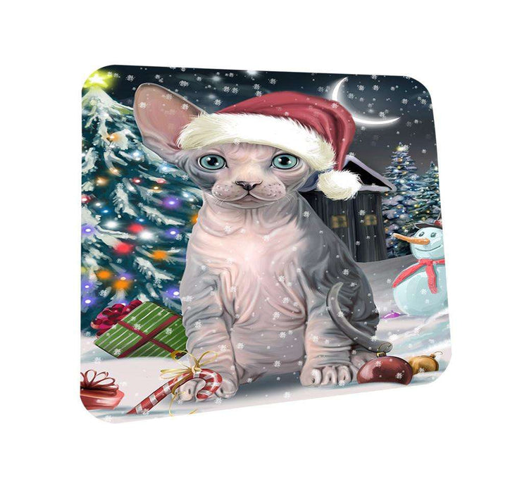 Have a Holly Jolly Sphynx Cat Christmas  Coasters Set of 4 CST51636