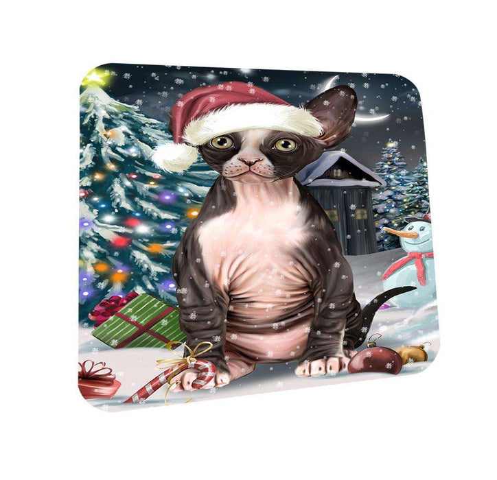 Have a Holly Jolly Sphynx Cat Christmas  Coasters Set of 4 CST51637
