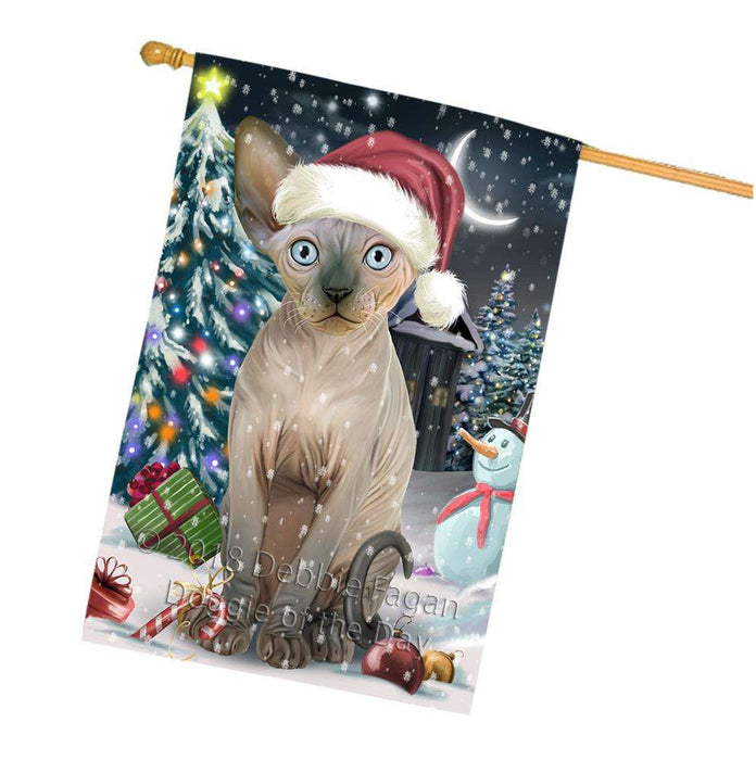 Have a Holly Jolly Sphynx Cat Christmas  House Flag FLG51809