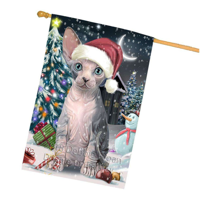 Have a Holly Jolly Sphynx Cat Christmas  House Flag FLG51810
