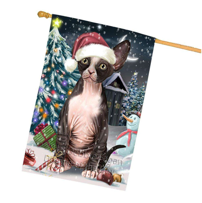 Have a Holly Jolly Sphynx Cat Christmas  House Flag FLG51811