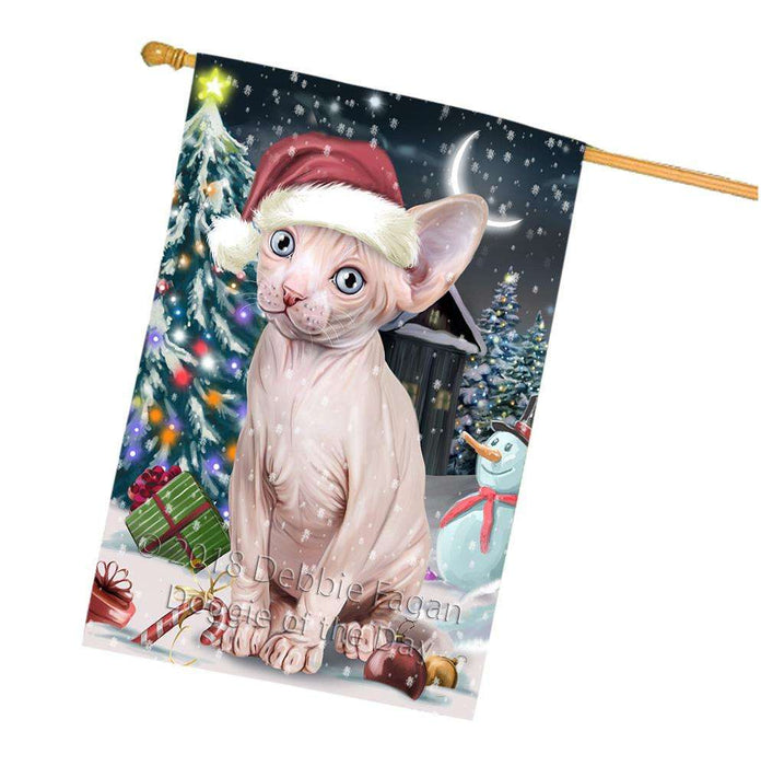Have a Holly Jolly Sphynx Cat Christmas  House Flag FLG51812
