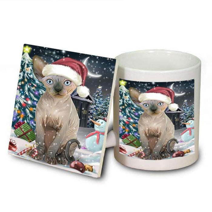 Have a Holly Jolly Sphynx Cat Christmas  Mug and Coaster Set MUC51668