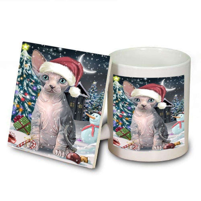 Have a Holly Jolly Sphynx Cat Christmas  Mug and Coaster Set MUC51669