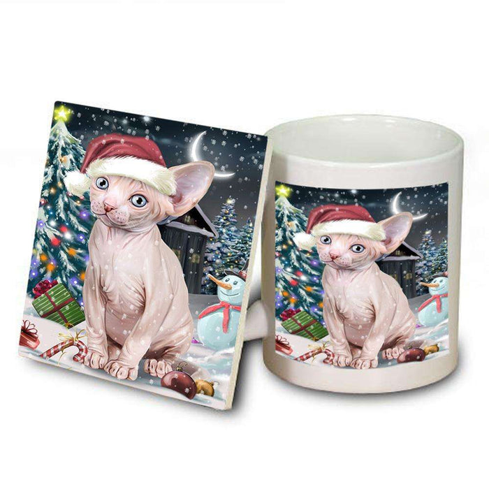 Have a Holly Jolly Sphynx Cat Christmas  Mug and Coaster Set MUC51671